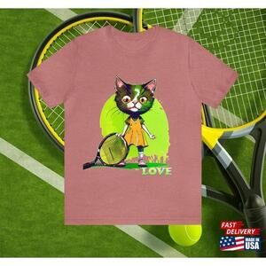 Smash The Serve Cat Tennis Unisex Jersey Short Sleeve Tee Fun Mom Dadhoodie